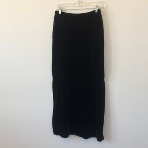 Long velvet skirt